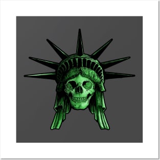 Statue of Liberty Skull Posters and Art